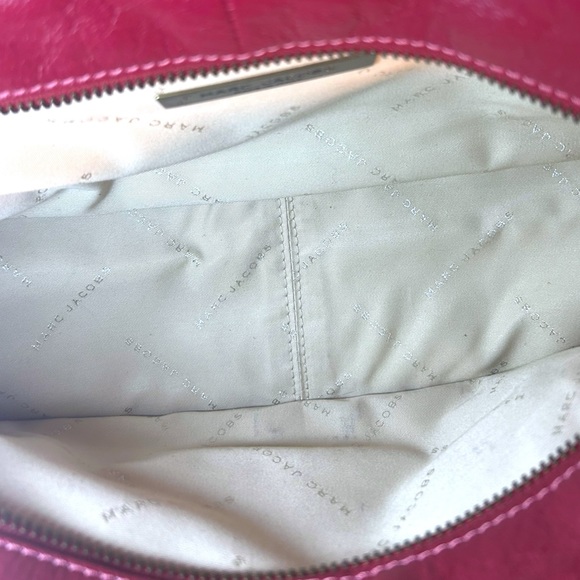 Vtg Marc by Marc Jacobs Leather Ruby Red Satchel - Handbag Retail $358 - Picture 6 of 7